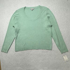 Ophelia Roe Women's Plus Size 2X Scoop Neck Ribbed Stretch Pullover Sweater